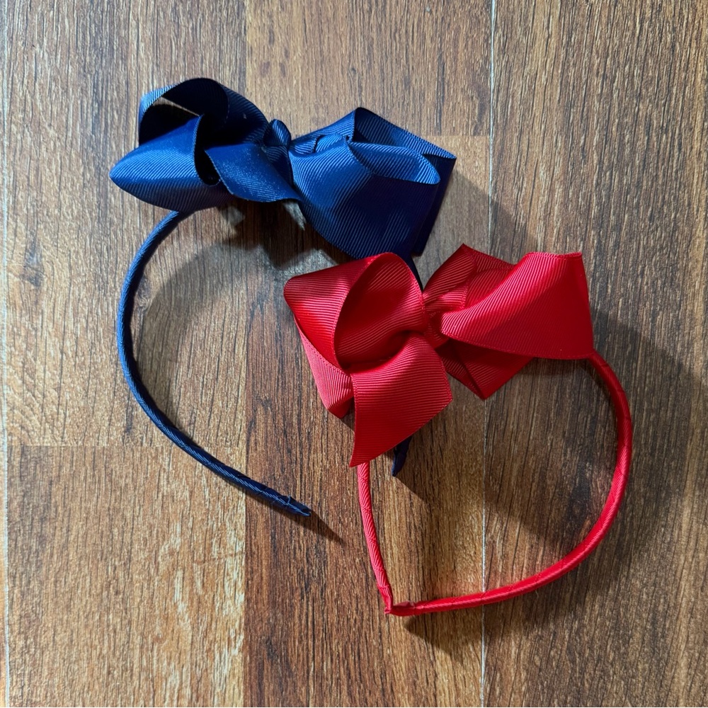 Target Kids Hair Accessories - Navy and Red Bow Headbands